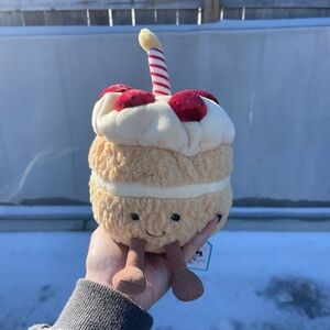 NWT Jellycat Birthday Cake with Strawberries